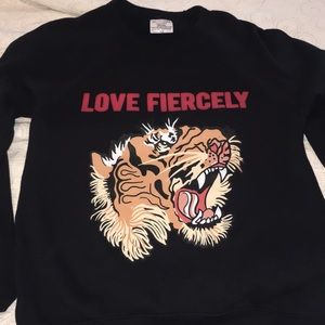 EllandEmm “Love Fiercely “ tiger sweatshirt